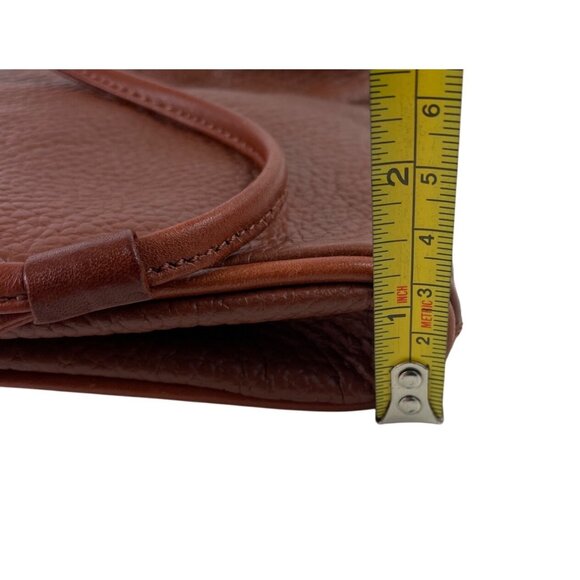 Vintage Liz Claiborne Brown Leather Crossbody Bag Buckle & Adjustable Strap - Picture 16 of 16